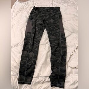 Fabletics black and gray camo leggings